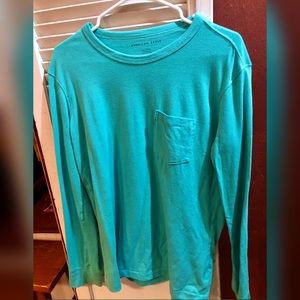 American Eagle Blue Long Sleeve Shirt